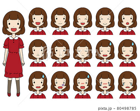 つらい顔のイラスト素材