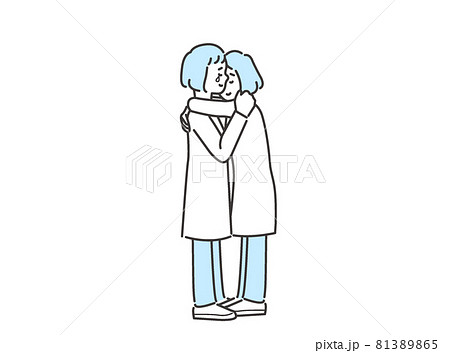 ハグのイラスト素材