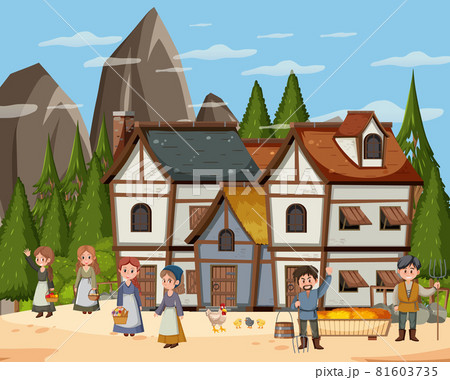 町探検のイラスト素材