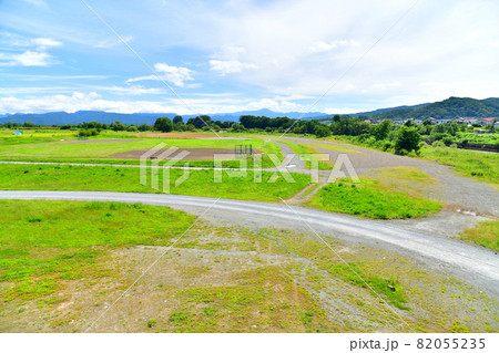 千曲川河川公園の写真素材