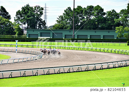 競馬 ゲート スタートゲート スタートの写真素材