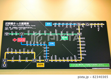 近距離きっぷ運賃表の写真素材 - PIXTA