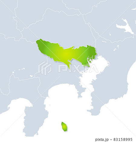 東京 東京都 地図 ベクターのイラスト素材