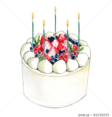 ケーキ 水彩 水彩画 誕生日ケーキのイラスト素材 - PIXTA