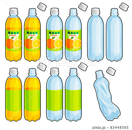 ゴミ分別 ペットボトルのイラスト素材