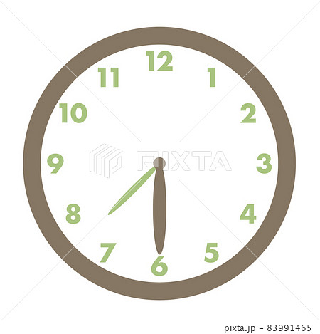 7時30分 時計の写真素材