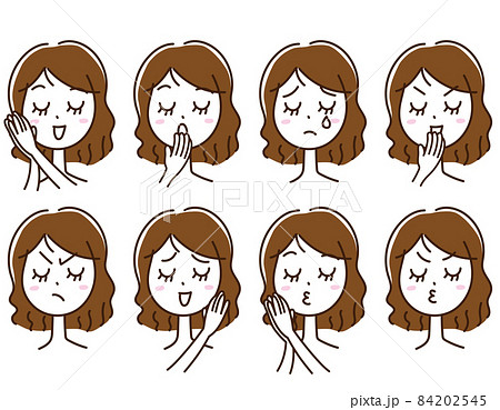 ソバージュのイラスト素材