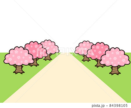 桜のトンネルのイラスト素材