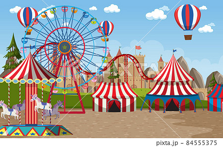 ファンタジー 遊園地 遊園地 空想のイラスト素材 ファンタジー 遊園地 遊園地 空想のイラスト素材