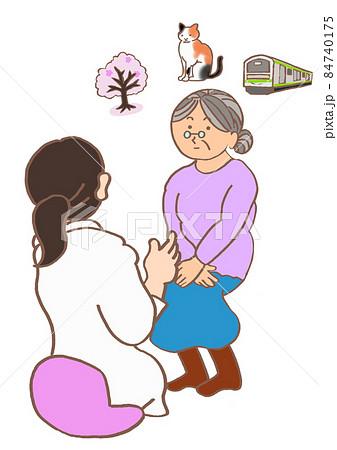 認知機能検査のイラスト素材 認知機能検査のイラスト素材