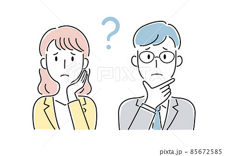 人物 カップル 腕組み 男女のイラスト素材