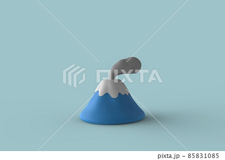 富士山噴火のイラスト素材