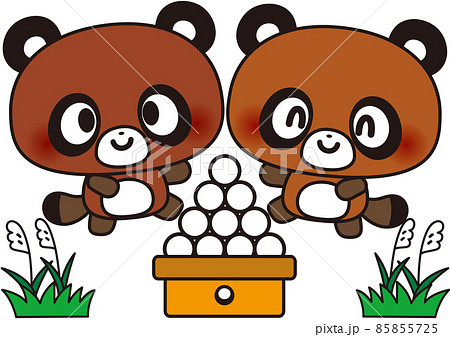 たぬき 子供のイラスト素材