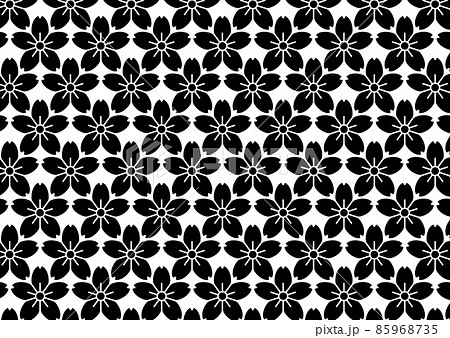 桜 家紋 山桜 イラストの写真素材