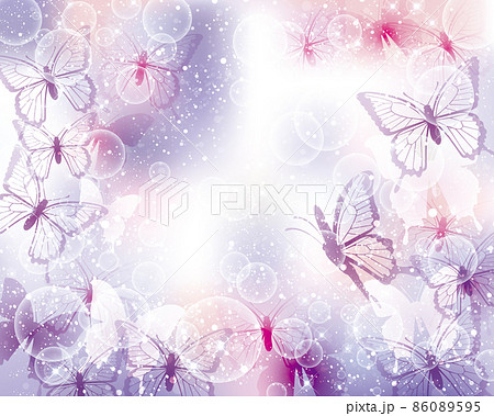 シルエット 蝶 飛ぶ ちょうちょ 虫の写真素材