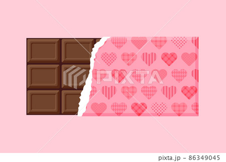 板チョコ ベクター チョコレート 可愛いのイラスト素材