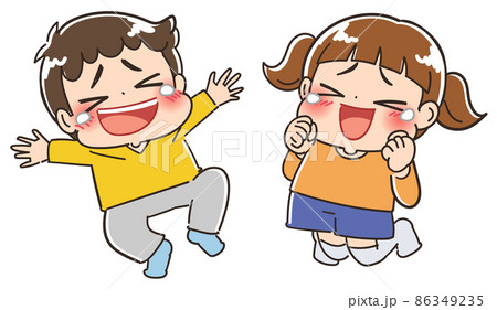爆笑のイラスト素材