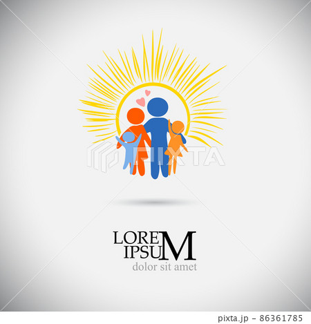 ファミリー 家庭 家族 ロゴのイラスト素材