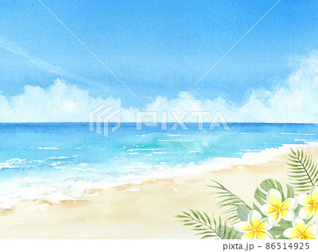 沖縄 風景画 （原画） （絵画色鉛筆風景画『沖縄の海』原画 - 絵画）