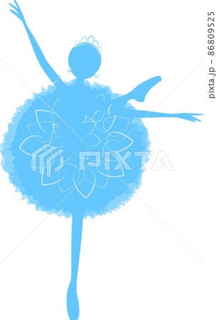 バレエ かわいい 女の子 バレリーナのイラスト素材