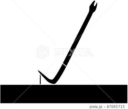 鉄てこ 道具の写真素材