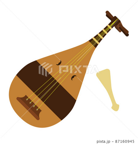 琵琶のイラスト素材