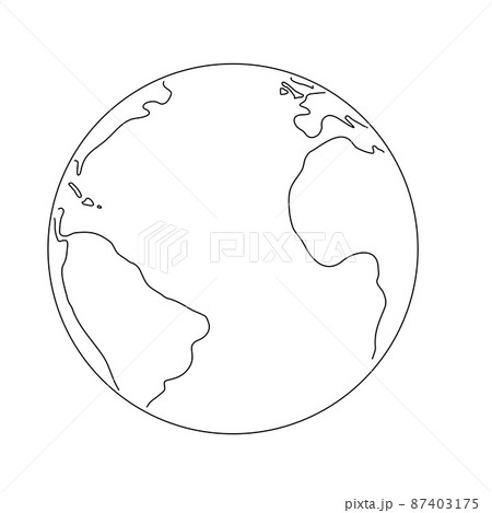 地球 モノクロ 白黒 世界の写真素材