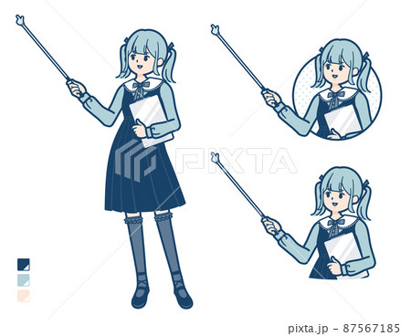 ロリータファッションのイラスト素材