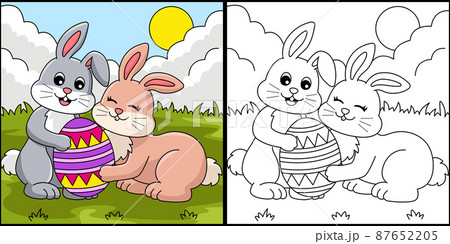 Easter Bunny In Kawaii Style And Pastel Colors. Vector Collection Of  Cartoon Rabbits In Different Poses With Eggs, Bee And Butterfly Royalty  Free SVG, Cliparts, Vectors, and Stock Illustration. Image 201428023.