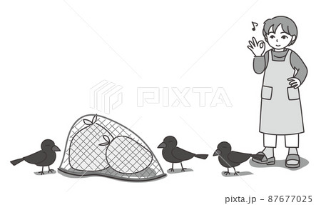 ゴミ袋のイラスト素材集 ピクスタ