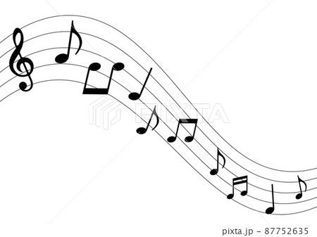 音符 ベクター 音楽 楽譜のイラスト素材