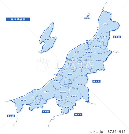 新潟地図のイラスト素材