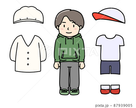 小学生男子　着替え　全裸 男の子 小学生 全身 着替えの写真素材 - PIXTA