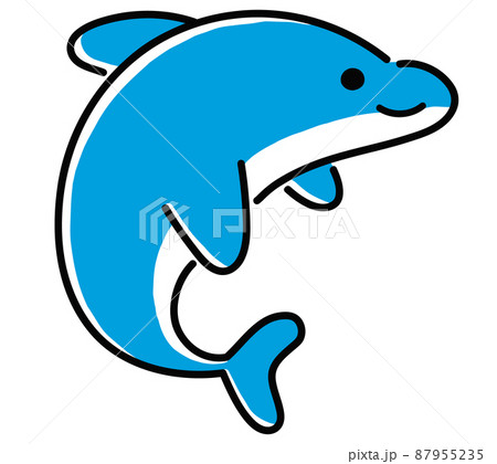 海の生き物キャラクターのイラスト素材