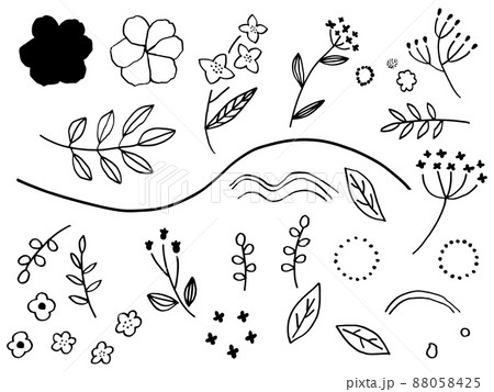 モノクロレースのイラスト素材