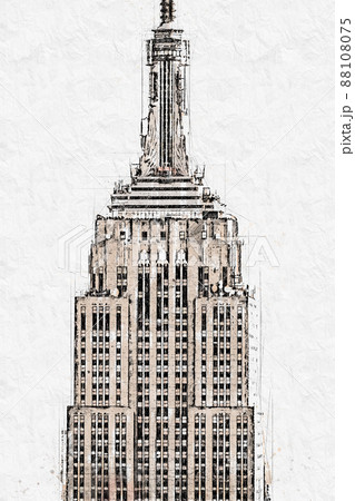 エンパイア・ステート・ビル 鉛筆画 エンパイア・ステート・ビル 鉛筆画 - メルカリ