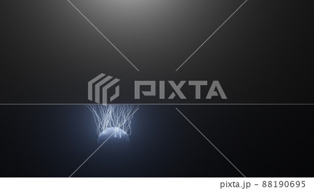 プラズマボール 光線 放電の写真素材