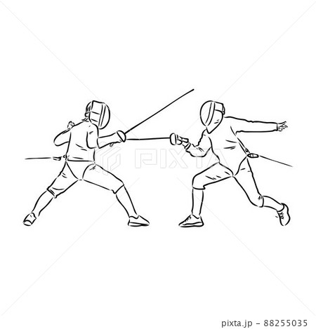 フェンシングのイラスト素材集 ピクスタ