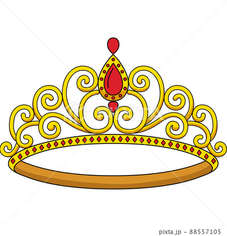 ティアラ 王冠 お姫様のイラスト素材