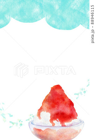 フルーツかき氷のイラスト素材
