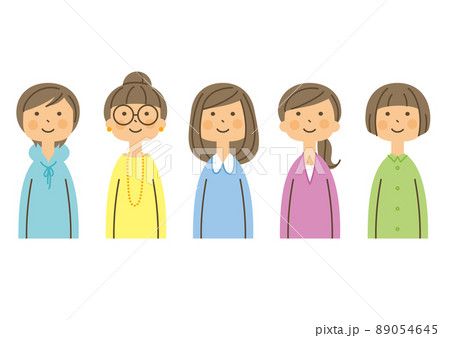 5人のイラスト素材 5人のイラスト素材