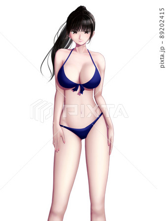 ビキニスタイルの女性イラスト 女性 水着 ビキニ セクシーのイラスト素材 - PIXTA