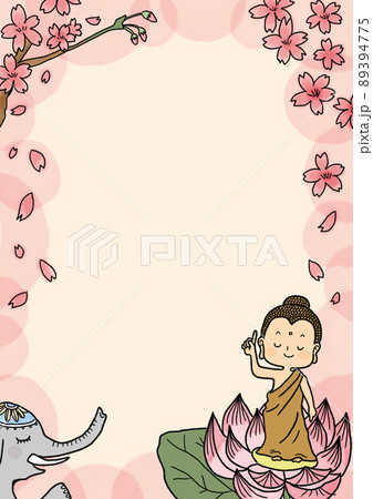 お釈迦様 花まつりのイラスト素材