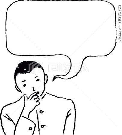 坊主頭のイラスト素材