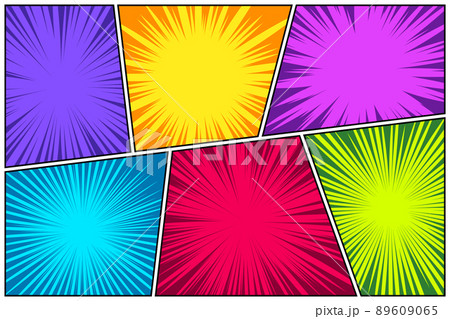 Comic book action lines. Speed lines Manga frame - Stock Illustration  [45846672] - PIXTA