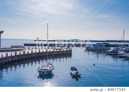 ヨットハーバーの写真素材