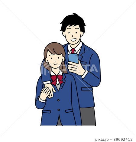 ハグ カップルのイラスト素材