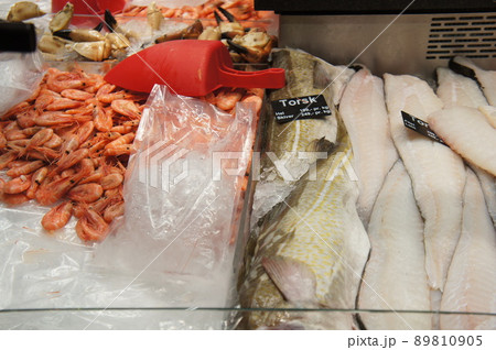 魚市場 魚屋 ヨーロッパ 魚の写真素材