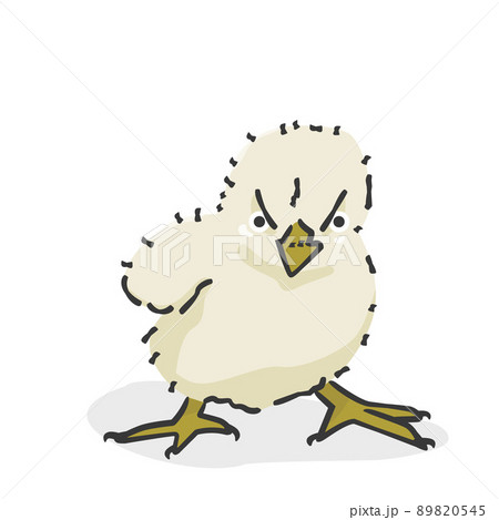 ひよこ 鳥 かわいい 手書きのイラスト素材