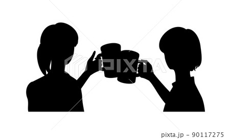 ビール 生ビール ジョッキ モノクロのイラスト素材